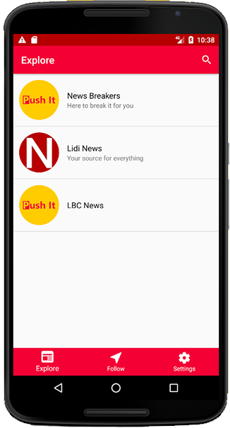 Push It app screenshot